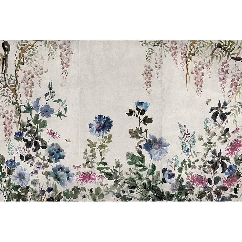 Mural Coordonne Forbidden City Spring Festival Sapphire B00154