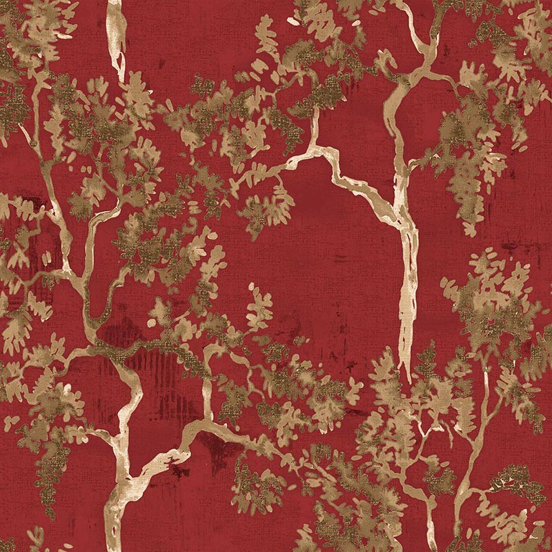 Papel pintado Coordonne Forbidden City Willow Poem Ruby B00110