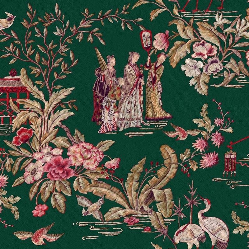 Papel pintado Coordonne Forbidden City Tang Walk Emerald B00102