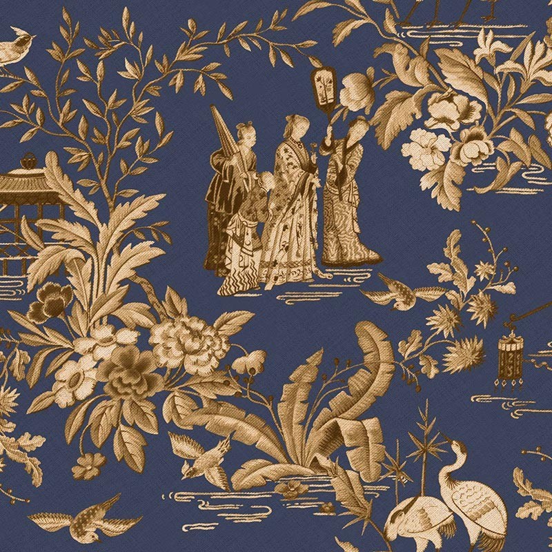 Papel pintado Coordonne Forbidden City Tang Walk Sapphire B00105