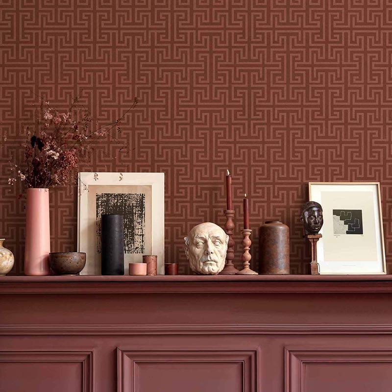 Papel pintado Coordonne Lattice Maze Redwood B00548N