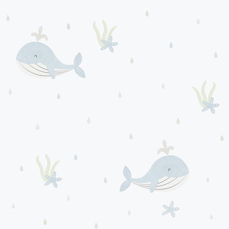 Papel pintado infantil Colowall Enzo Little Whales 2570-6624