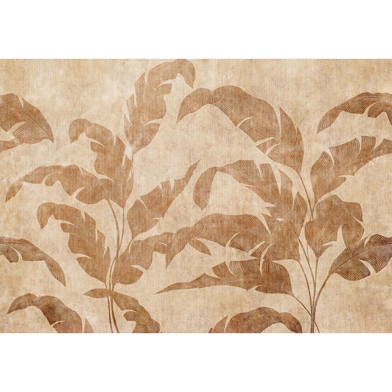 Mural Coordonne Berber Leaves Shadow Camel B00466_N