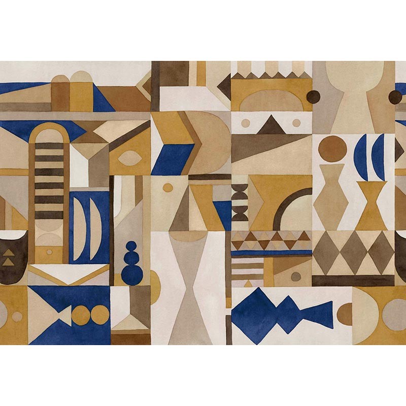 Mural Coordonne Berber Amasigh Pottery Ultramarine B00462_N
