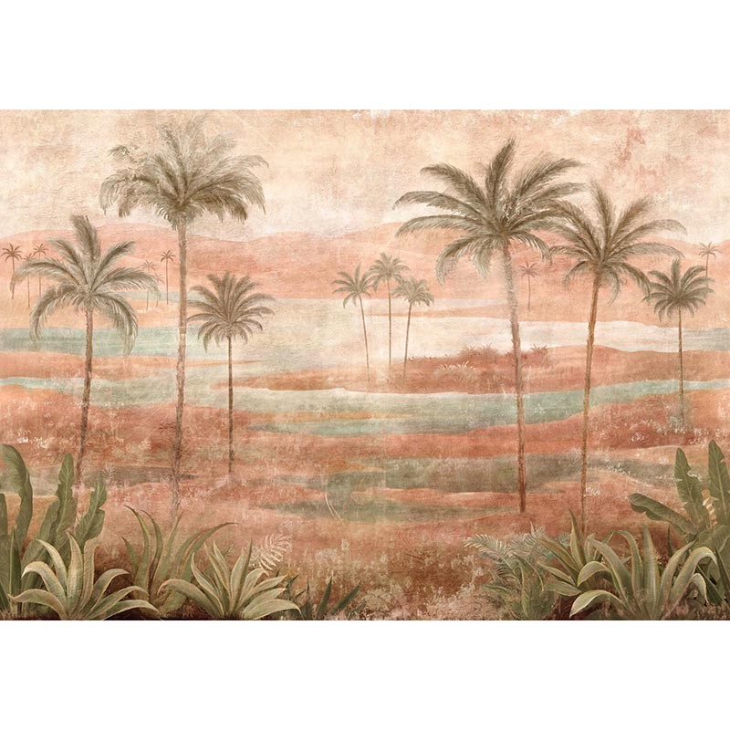 Mural Coordonne Berber Draa Palms Rose B00453_N