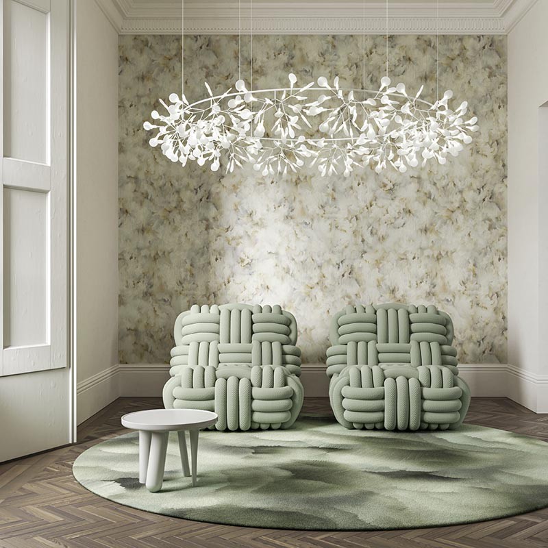 Revestimiento Textil Arte Green House Silk Bombis MO5012