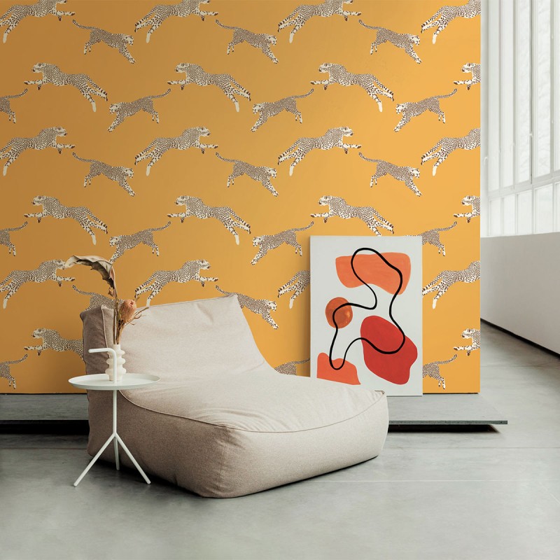 Papel Pintado Jannelli & Volpi Scalamandré Leaping Cheetah 26020
