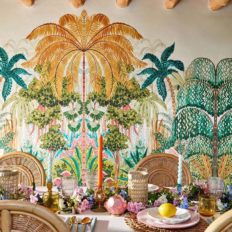 Mural decorativo Clarke & Clarke Breeganjane Mombasa Tropical W0187-01