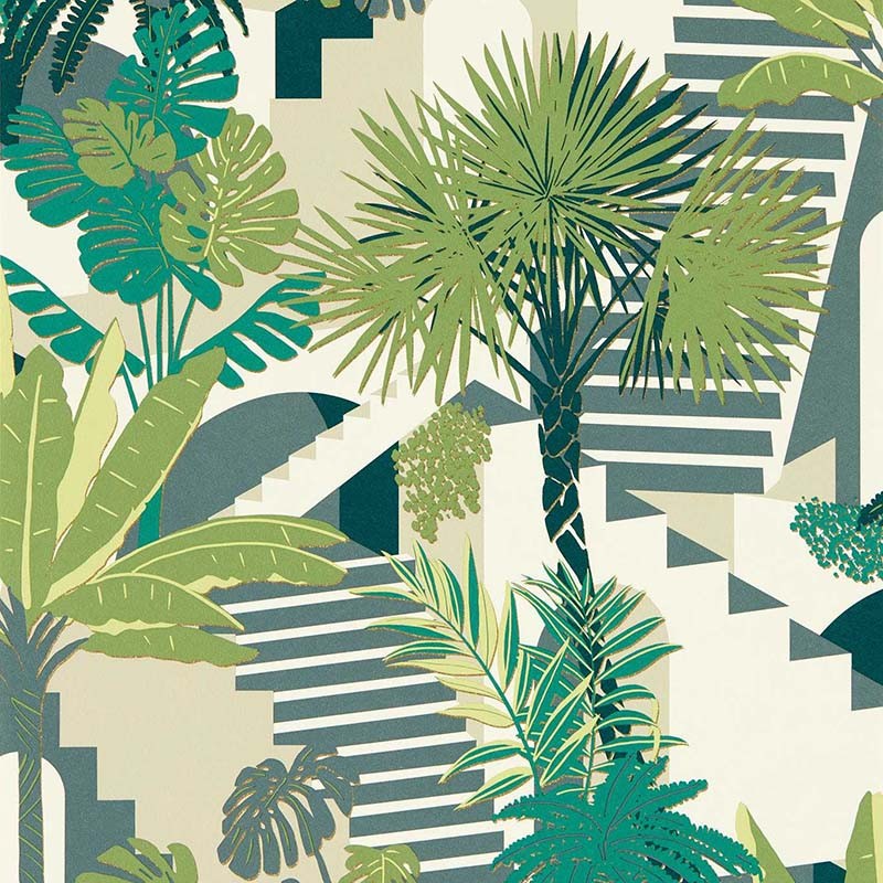 Papel pintado Clarke & Clarke Breeganjane Malindi Palm W0186-03