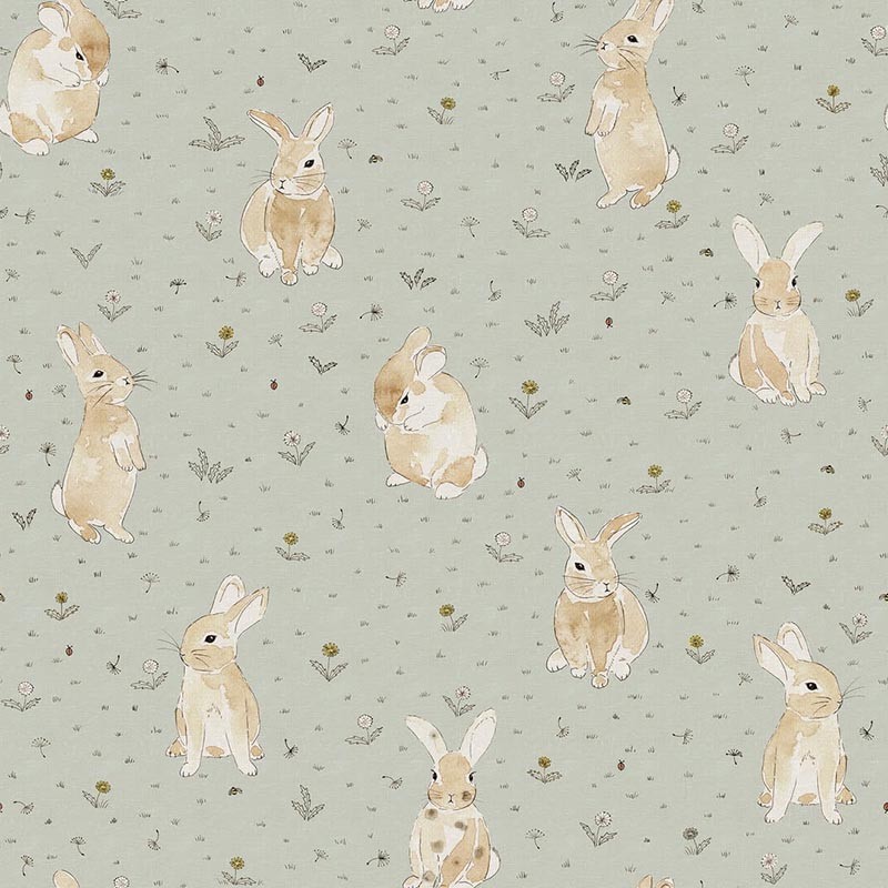Papel Rebel Walls Dreamland Bunny Field Mint R18082