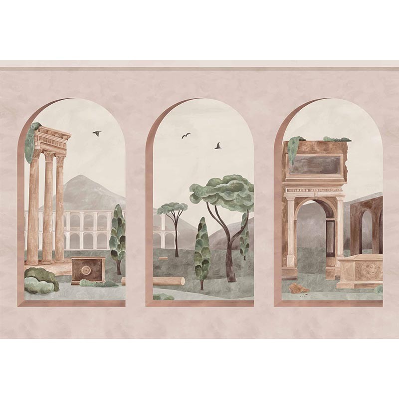 Mural Coordonne Pompei Forum Autumn B00654