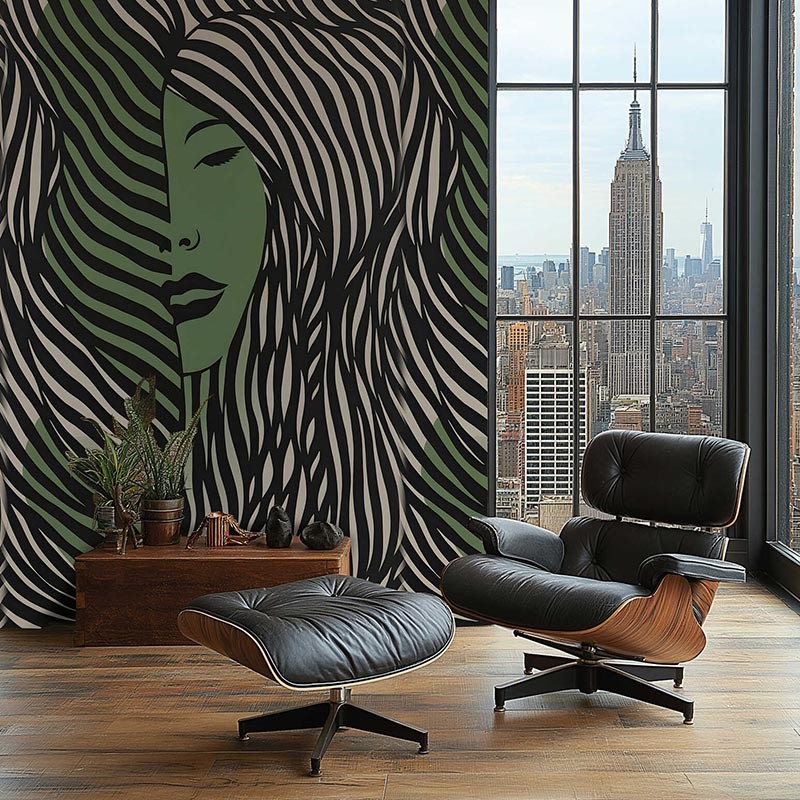 Mural Living Walls Metropolitan Stories Hot Spots Mystic Portrait 79016-4