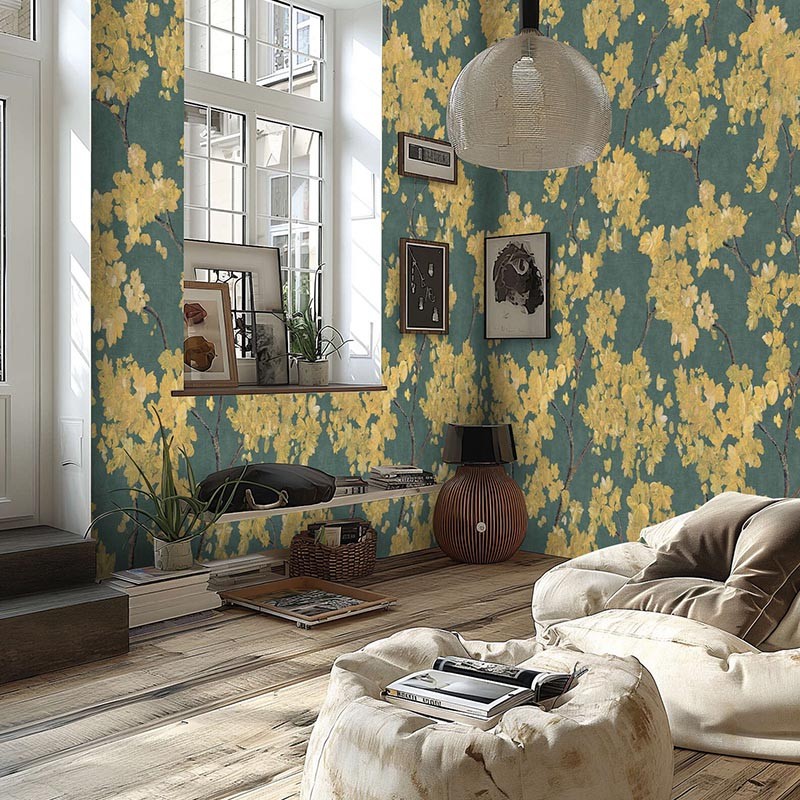Mural Living Walls Metropolitan Stories Hot Spots Golden Blossoms 79015-2