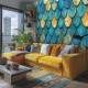 Mural Living Walls Metropolitan Stories Hot Spots Blue Scales 79016-3