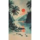 Mural Living Walls Metropolitan Stories Hot Spots Tropical Sunset 79016-5