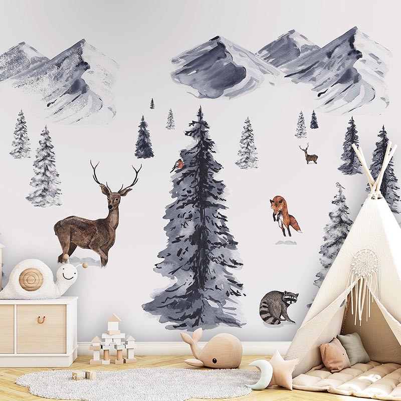 Mural infantil FDC Kikki Belle & Oliver Robins Winter Wonderland BR 4105 M