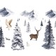 Mural infantil FDC Kikki Belle & Oliver Robins Winter Wonderland BR 4105 M
