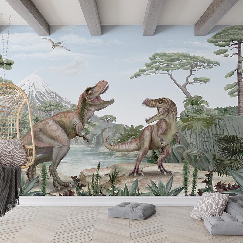Mural infantil FDC Kikki Belle & Oliver Robins Terrific T-Rex BR 4096 M
