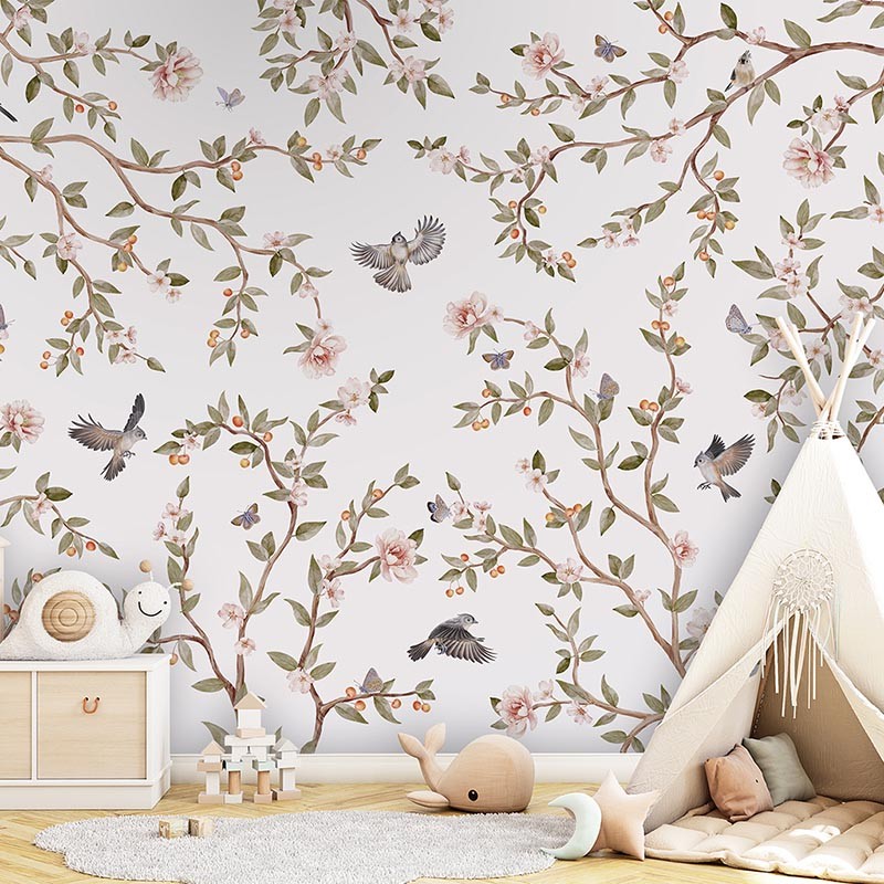 Mural infantil FDC Kikki Belle & Oliver Robins Summer Roses BR 4091 M