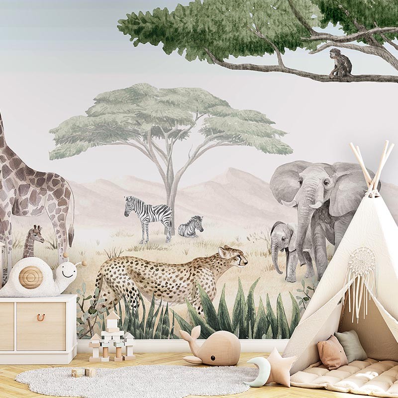 Mural infantil FDC Kikki Belle & Oliver Robins Savannah Jive BR 4081 M