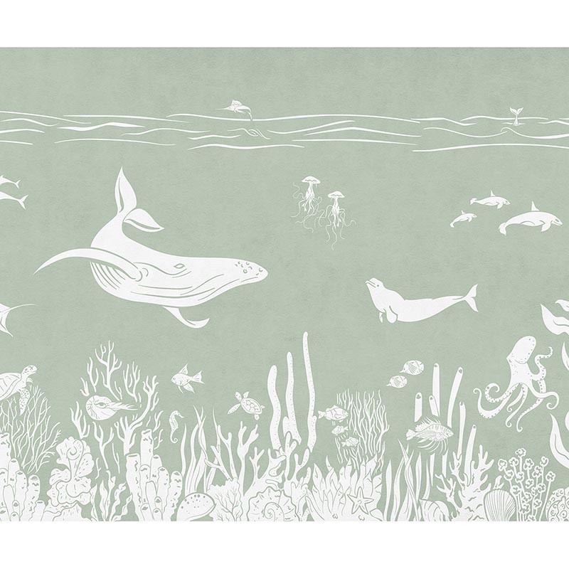Mural infantil FDC Kikki Belle & Oliver Robins Monochrome Sea BR 4070 M