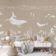 Mural infantil FDC Kikki Belle & Oliver Robins Monochrome Sea BR 4069 M