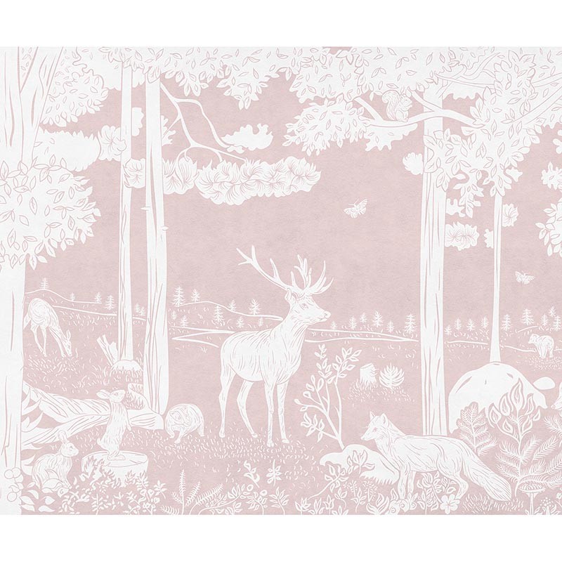 Mural infantil FDC Kikki Belle & Oliver Robins Monochrome Forest BR 4063 M