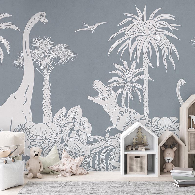Mural infantil FDC Kikki Belle & Oliver Robins Monochrome Dino BR 4056 M