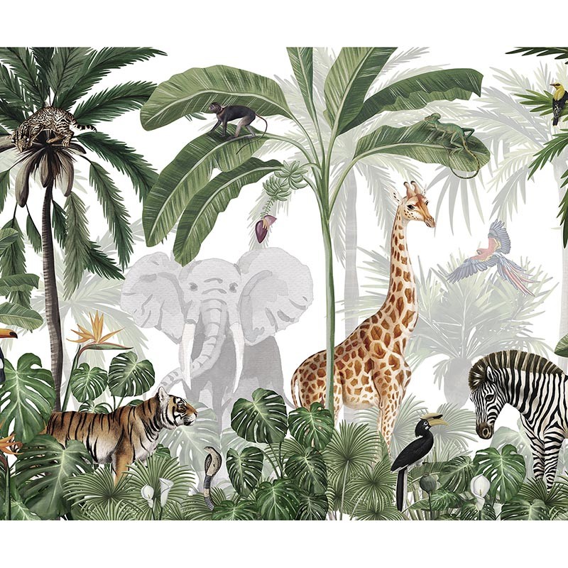 Mural infantil FDC Kikki Belle & Oliver Robins Jungle Jive BR 4052 M