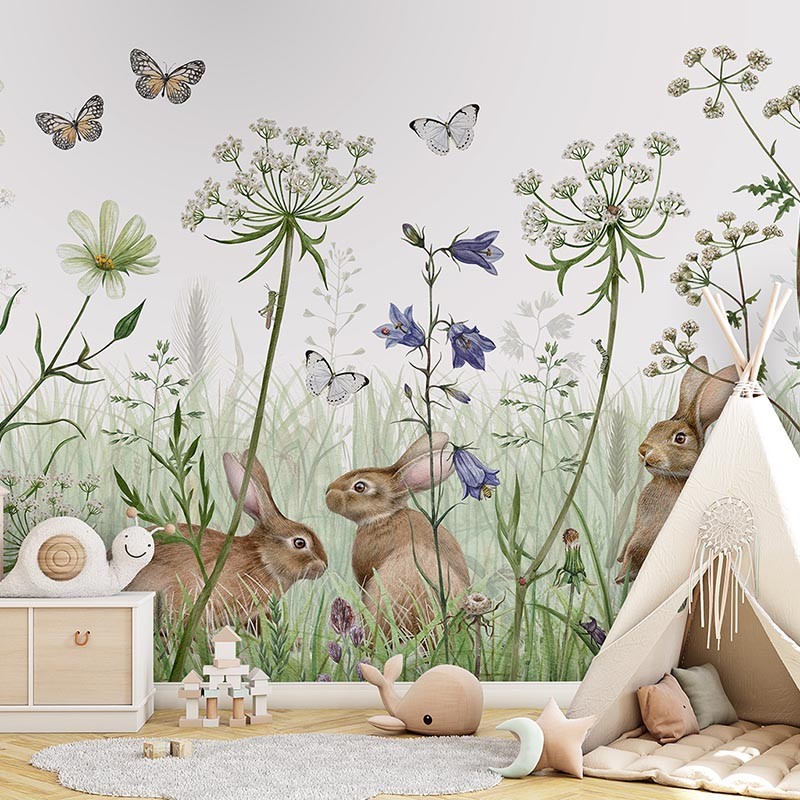 Mural infantil FDC Kikki Belle & Oliver Robins In the Undergrowth BR 4047 M