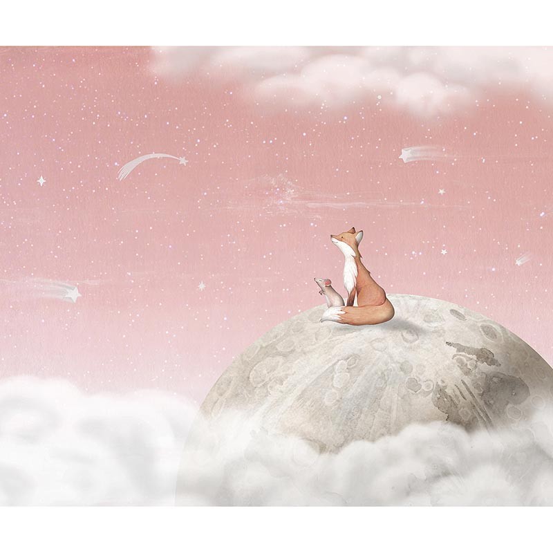 Mural infantil FDC Kikki Belle & Oliver Robins Fox on the Moon BR 4043 M