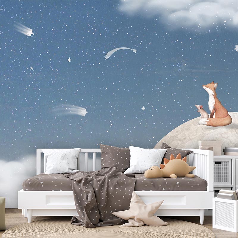 Mural infantil FDC Kikki Belle & Oliver Robins Fox on the Moon BR 4041 M