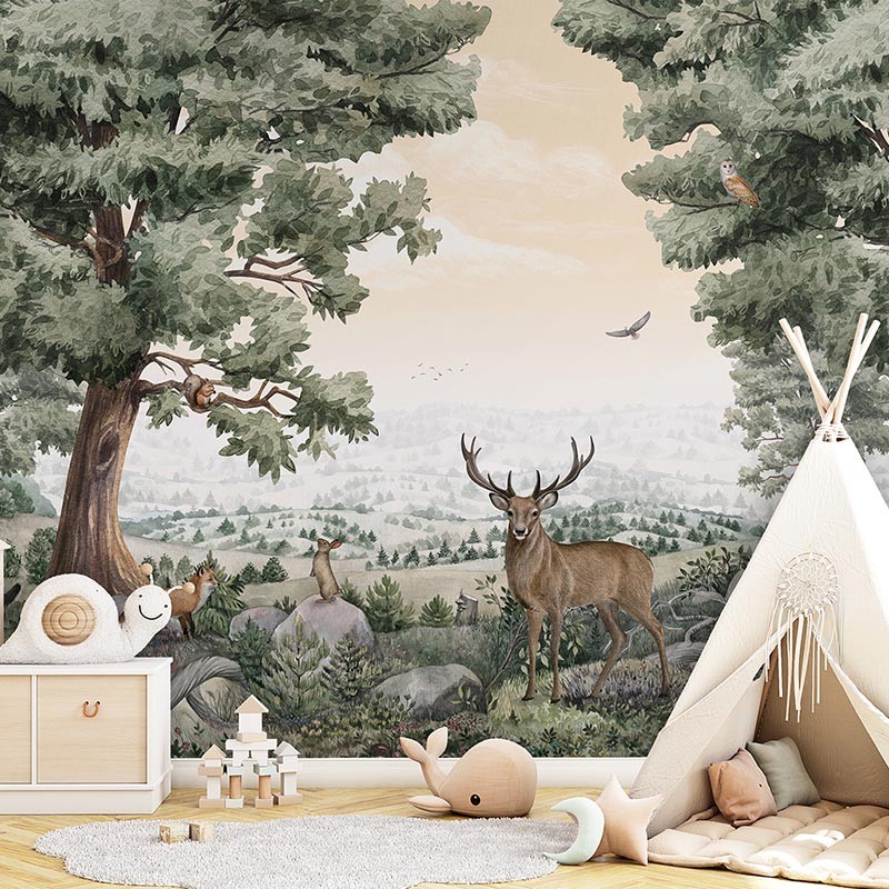 Mural infantil FDC Kikki Belle & Oliver Robins Forest Vista BR 4040 M