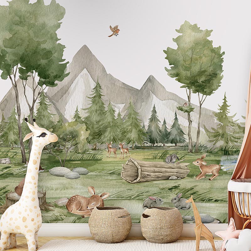 Mural infantil FDC Kikki Belle & Oliver Robins Forest Joy BR 4038 M