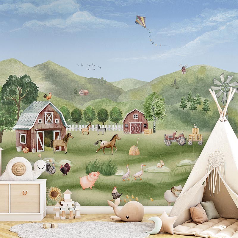 Mural infantil FDC Kikki Belle & Oliver Robins Farm Joy BR 4031 M