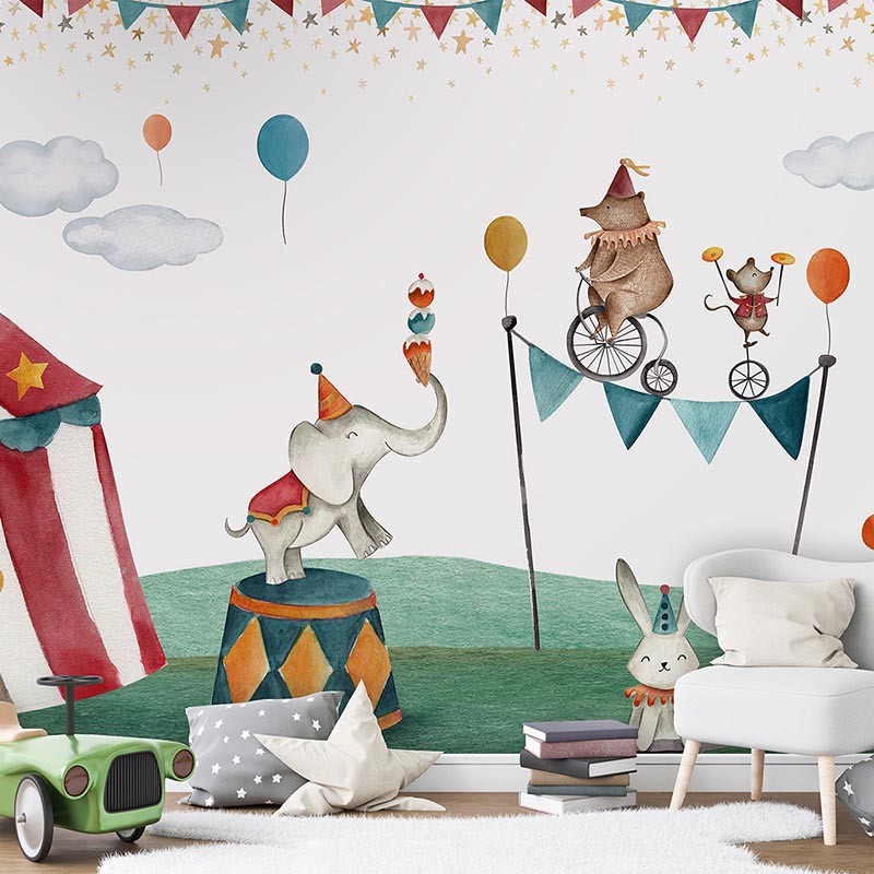 Mural infantil FDC Kikki Belle & Oliver Robins Crazy Circus BR 4020 M