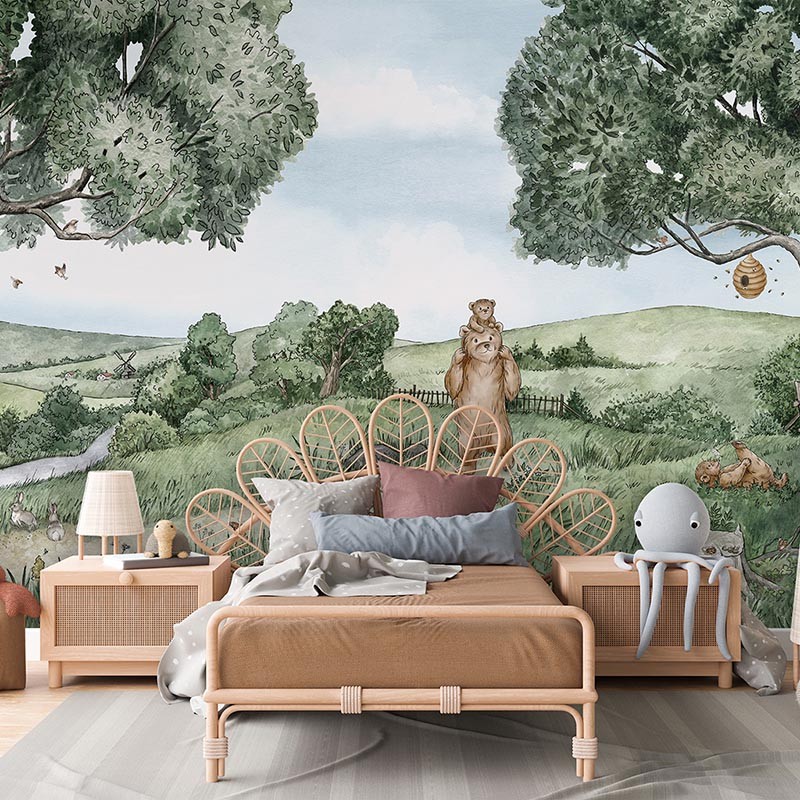 Mural infantil FDC Kikki Belle & Oliver Robins Bears and Bees BR 4011 M