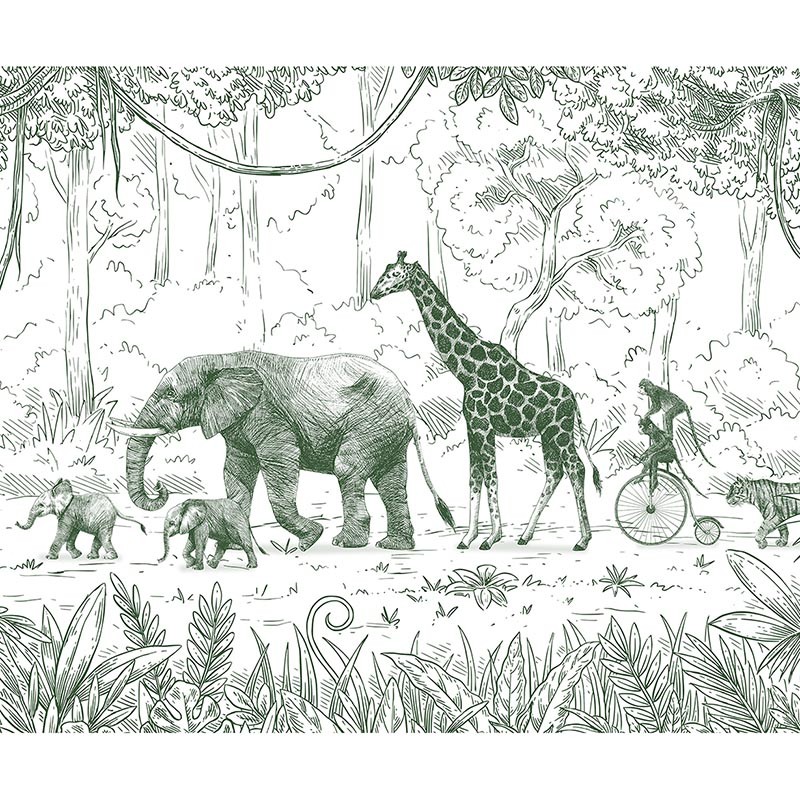 Mural infantil FDC Kikki Belle & Oliver Robins Animal Parade BR 4005 M