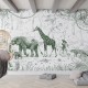 Mural infantil FDC Kikki Belle & Oliver Robins Animal Parade BR 4005 M