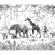 Mural infantil FDC Kikki Belle & Oliver Robins Animal Parade BR 4004 M