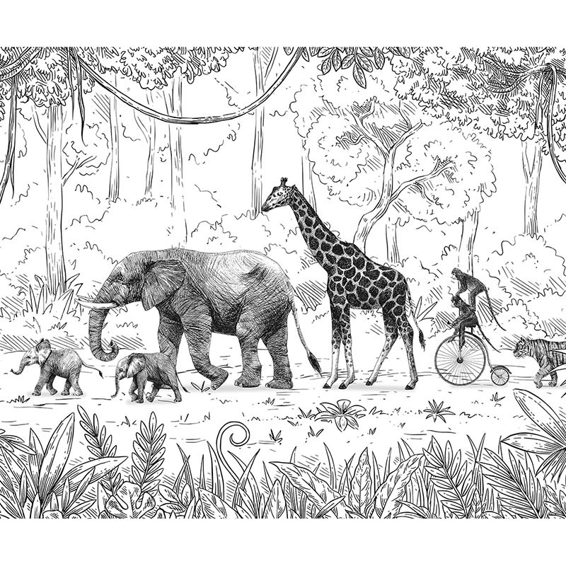 Mural infantil FDC Kikki Belle & Oliver Robins Animal Parade BR 4004 M