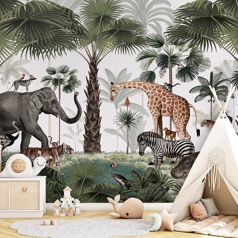 Mural infantil FDC Kikki Belle & Oliver Robins Animal Kingdom BR 4002 M