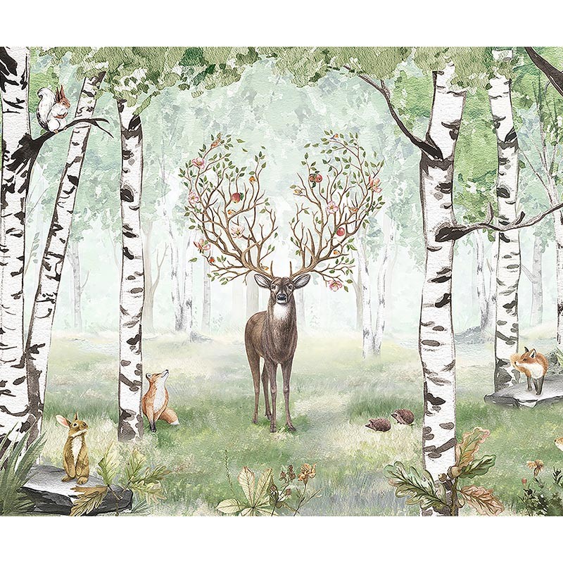 Mural infantil FDC Kikki Belle & Oliver Robins Amazing Antlers BR 4001 M