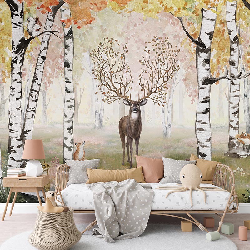 Mural infantil FDC Kikki Belle & Oliver Robins Amazing Antlers BR 4000 M
