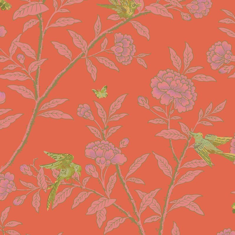 Papel pintado Cole & Son Classics Collection Roseberry and Birds 127-4021