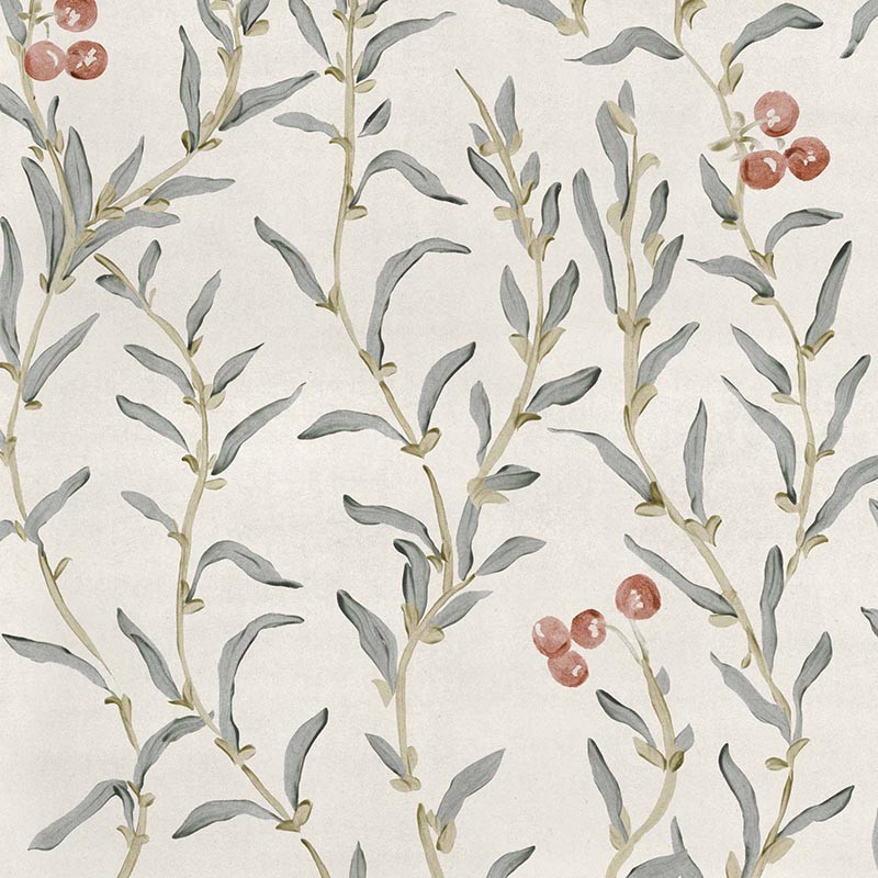 Papel Coordonné Ybarra & Serret Cotswolds Wild-Blackthorn Vermillion YSP0527