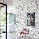 Mural Saint Honoré One Roll One Motif 2 Black & White Marble 1861-A52501