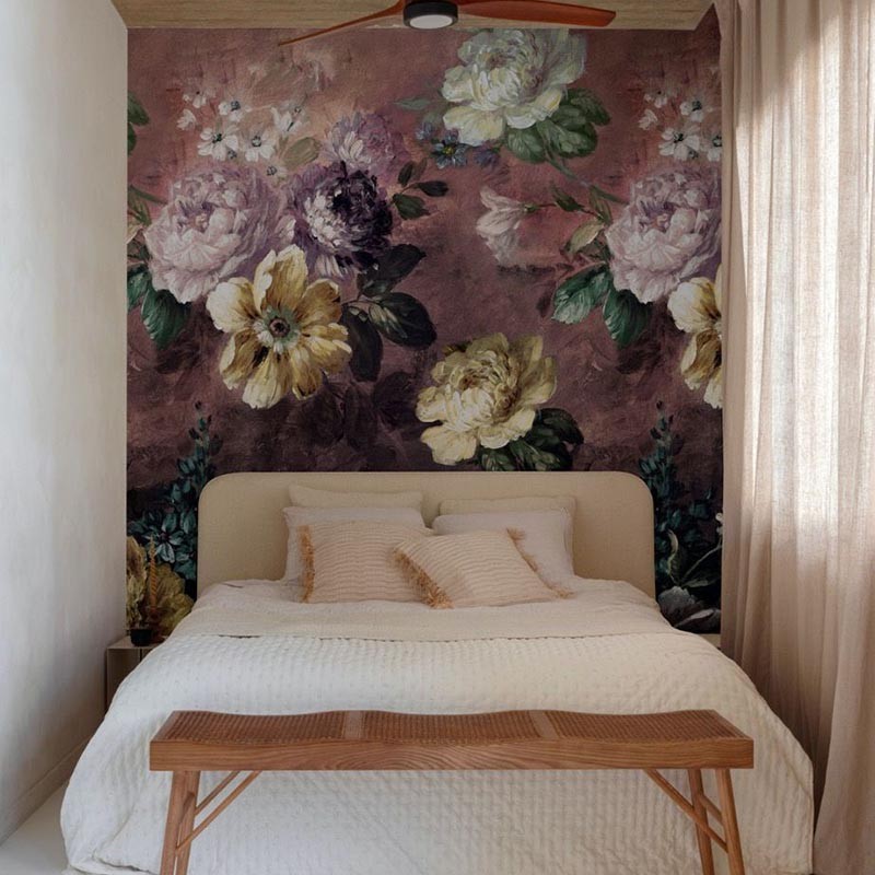 Mural Saint Honoré One Roll One Motif 2 Painted Flowers 1861-A52001