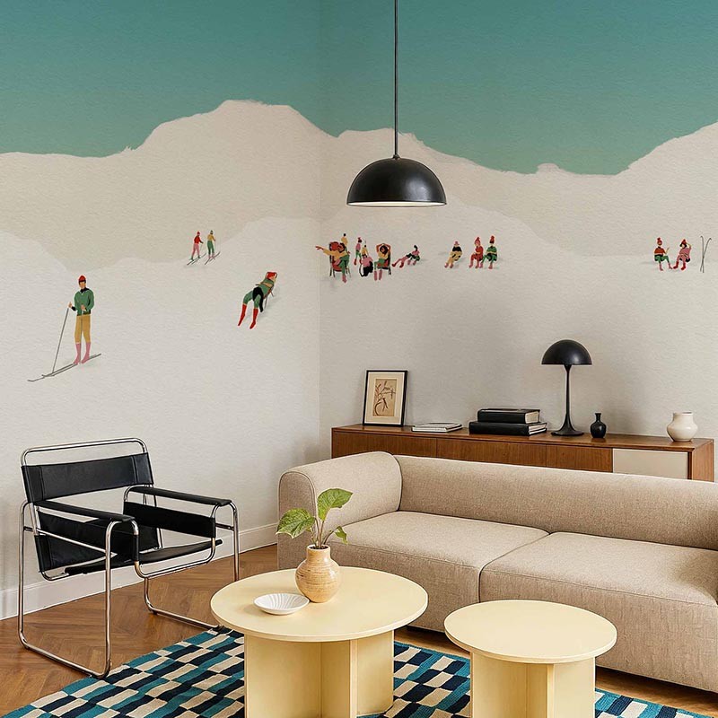 Mural Coordonne Coco Dávez Colortherapills Apreski Blue C00139