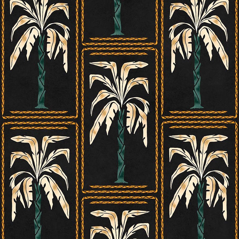Papel Coordonné Coco Dávez Colortherapills Veraneo Noir C00116_V